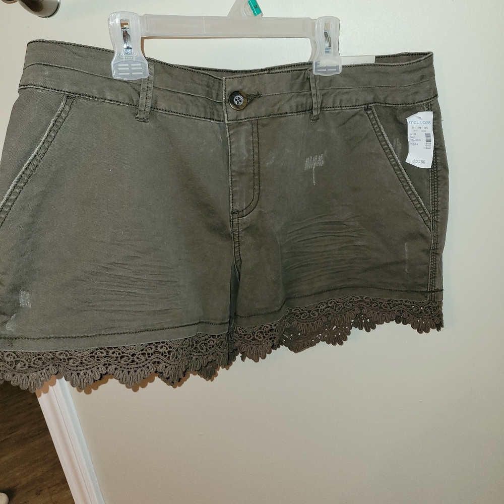 Olive green shorts size 13/14 from Maurices